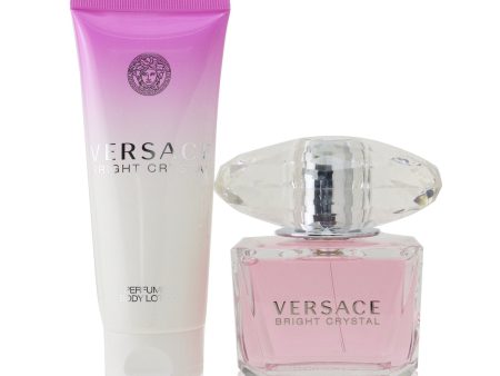 Versace Bright Crystal Coffret: Eau De Toilette Spray 90ml 3oz + Perfumed Body Lotion 100ml 3.4oz  2pcs For Sale