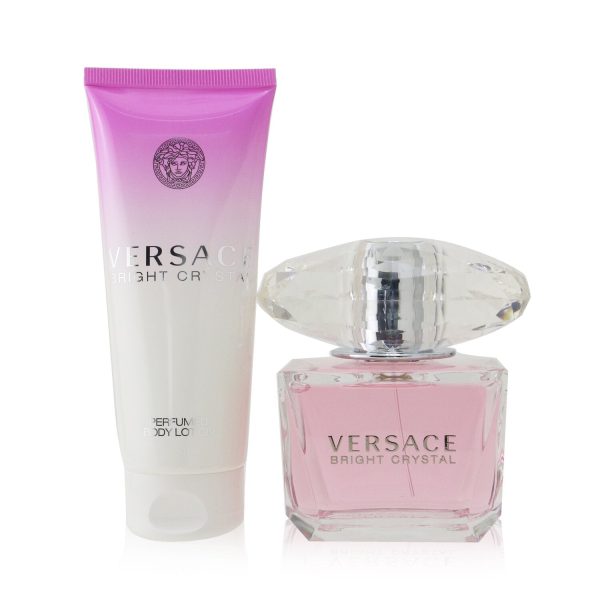 Versace Bright Crystal Coffret: Eau De Toilette Spray 90ml 3oz + Perfumed Body Lotion 100ml 3.4oz  2pcs For Sale