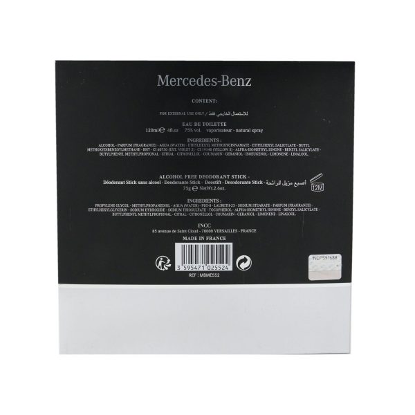 Mercedes-Benz Mercedes-Benz Coffret: Eau De Toilette Spray 120ml 4.0oz + Deodorant Stick 75g 2.6oz  2pcs Online Hot Sale