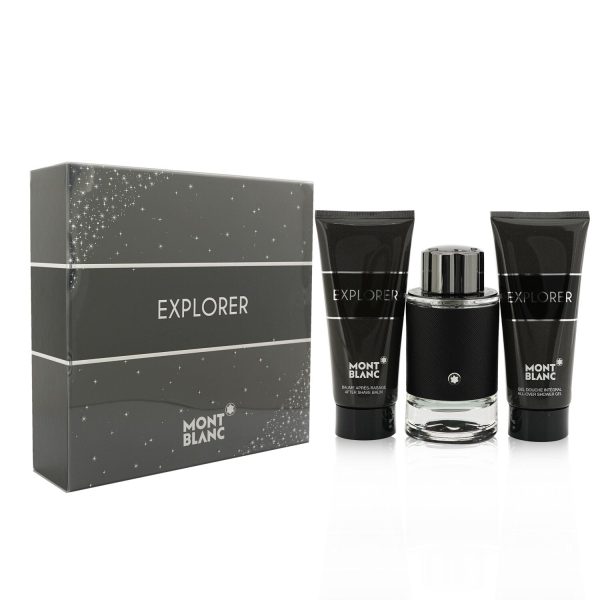 Montblanc Explorer Coffret : Eau De Perfum Spray 100ml 3.3oz + After Shave Balm 100ml 3.3oz + Shower Gel 100ml 3.3oz  3pcs Fashion