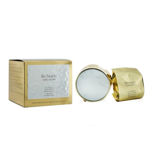 Estee Lauder Re Nutriv Ultra Radiance Serum Cushion SPF 40 with Extra Refill - # 2W0 Warm Vanilla  2x12g 0.42oz Sale