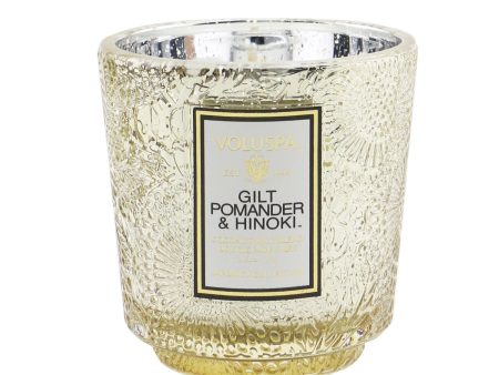 Voluspa Petite Pedestal Candle - Gilt Pomander & Hinoki  72g 2.5oz Cheap