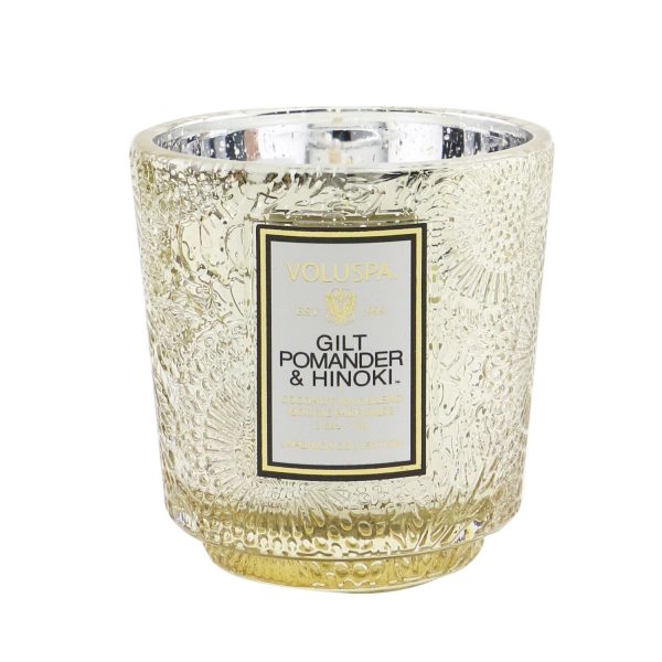 Voluspa Petite Pedestal Candle - Gilt Pomander & Hinoki  72g 2.5oz Cheap