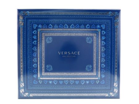 Versace Eau Fraiche Coffret: Eau De Toilette Spray 100ml 3.4oz + Bath&Shower Gel 150ml 5oz + Eau De Toilette Spray 10ml 0.3oz  3pcs Online Sale