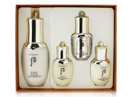 Whoo (The History Of Whoo) Cheongidan Iilluminating Regenerating Essence Special Set: Essence 50ml +  Balancer 25ml + Emulsion 25ml + Eye Serum 8ml  4pcs Sale