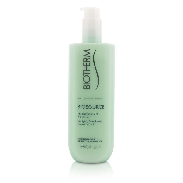 Biotherm Biosource Purifying & Make-Up Removing Milk - For Normal Combination Skin  400ml 13.52oz Discount