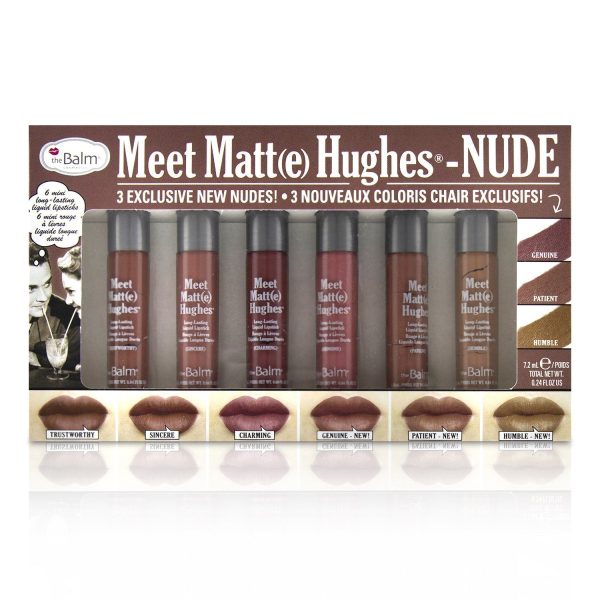 TheBalm Meet Matt(e) Hughes 6 Mini Long Lasting Liquid Lipsticks Kit - Vol. 12  6x1.2ml 0.04oz Hot on Sale