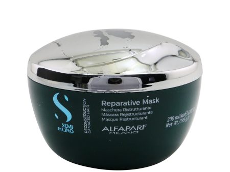 AlfaParf Semi Di Lino Reconstruction Reparative Mask - Damaged Hair (Packaging Slightly Defected)  200ml 6.88oz For Sale