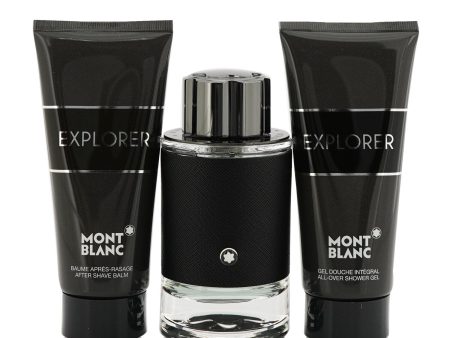 Montblanc Explorer Coffret : Eau De Perfum Spray 100ml 3.3oz + After Shave Balm 100ml 3.3oz + Shower Gel 100ml 3.3oz  3pcs Fashion