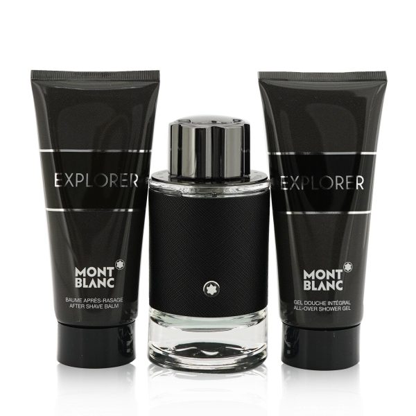 Montblanc Explorer Coffret : Eau De Perfum Spray 100ml 3.3oz + After Shave Balm 100ml 3.3oz + Shower Gel 100ml 3.3oz  3pcs Fashion