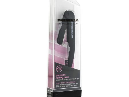 Tweezerman Precision Folding Razor - Black (Studio Collection) For Sale