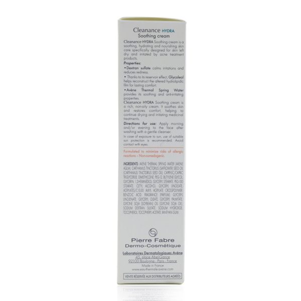 Avene Cleanance HYDRA Soothing Cream  40ml 1.3oz on Sale