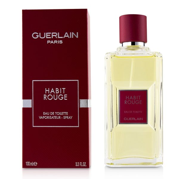 Guerlain Habit Rouge Eau De Toilette Spray  100ml 3.3oz Online Sale