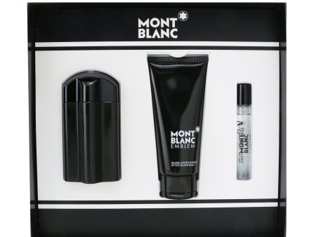 Montblanc Emblem Coffret: Eau De Toilette Spray 100ml 3.3oz + After Shave Balm 100ml 3.3oz + Eau De Toilette Spray 7.5ml 0.25oz  3pcs For Cheap