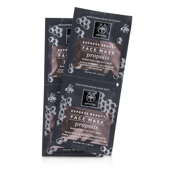 Apivita Express Beauty Face Mask with Propolis (Purifying For Oily Skin)  6x(2x8ml) Online Hot Sale