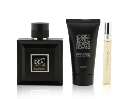 Guerlain L Homme Ideal L Intense Coffret: Eau De Parfum Spray 100ml 3.3oz + Eau De Parfum Spray 10ml 0.3oz + Shower Gel 75ml 2.5oz  3pcs Online now