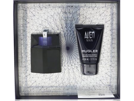 Thierry Mugler (Mugler) Alien Man Coffret: Eau De Toilette Refillable Spray 50ml 1.7oz + Hair And Body Shampoo 50ml 1.7oz  2pcs Hot on Sale