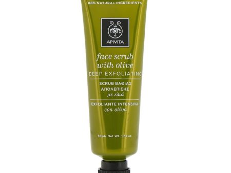 Apivita Face Scrub With Olive - Deep Exfoliating  50ml 1.82oz Online Sale