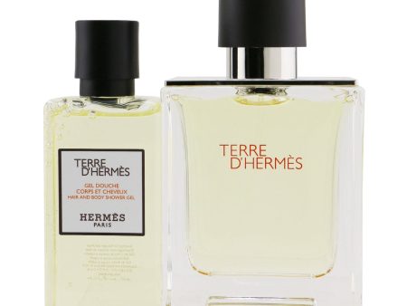 Hermes Terre D Hermes Coffret: Eau De Toilette Spray 50ml 1.6oz + Hair And Body Shower Gel 40ml 1.35oz  2pcs For Sale