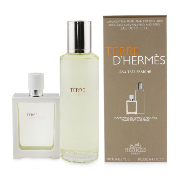 Hermes Terre D Hermes Eau Tres Fraiche Coffret: Eau De Toilette Spray 30ml 1oz + Refill 125ml 4.2oz  2pcs Fashion