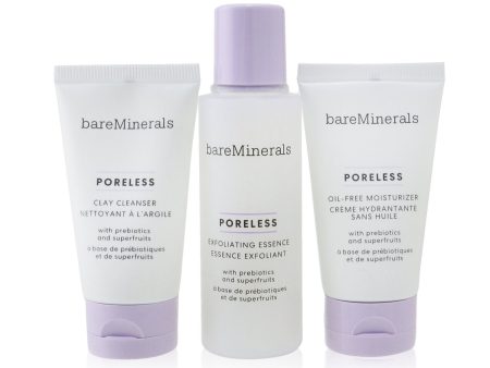 BareMinerals Poreless At Any Age Starter Kit: Clay Cleanser 30ml+ Exfoliating Essence 50ml+ Oil-Free Moisturizer 30ml  3pcs For Cheap