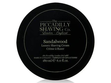 The Piccadilly Shaving Co. Sandalwood Luxury Shaving Cream  180g 6oz Online Hot Sale