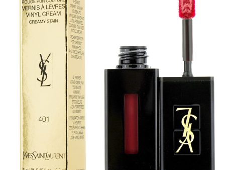 Yves Saint Laurent Rouge Pur Couture Vernis A Levres Vinyl Cream Creamy Stain - # 401 Rouge Vinyle  5.5ml 0.18oz For Discount