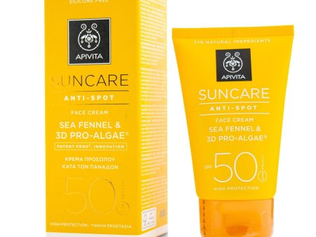 Apivita Suncare Anti-Spot Face Cream Sea Fennel & 3D Pro-Alage SPF 50  50ml 1.7oz Fashion